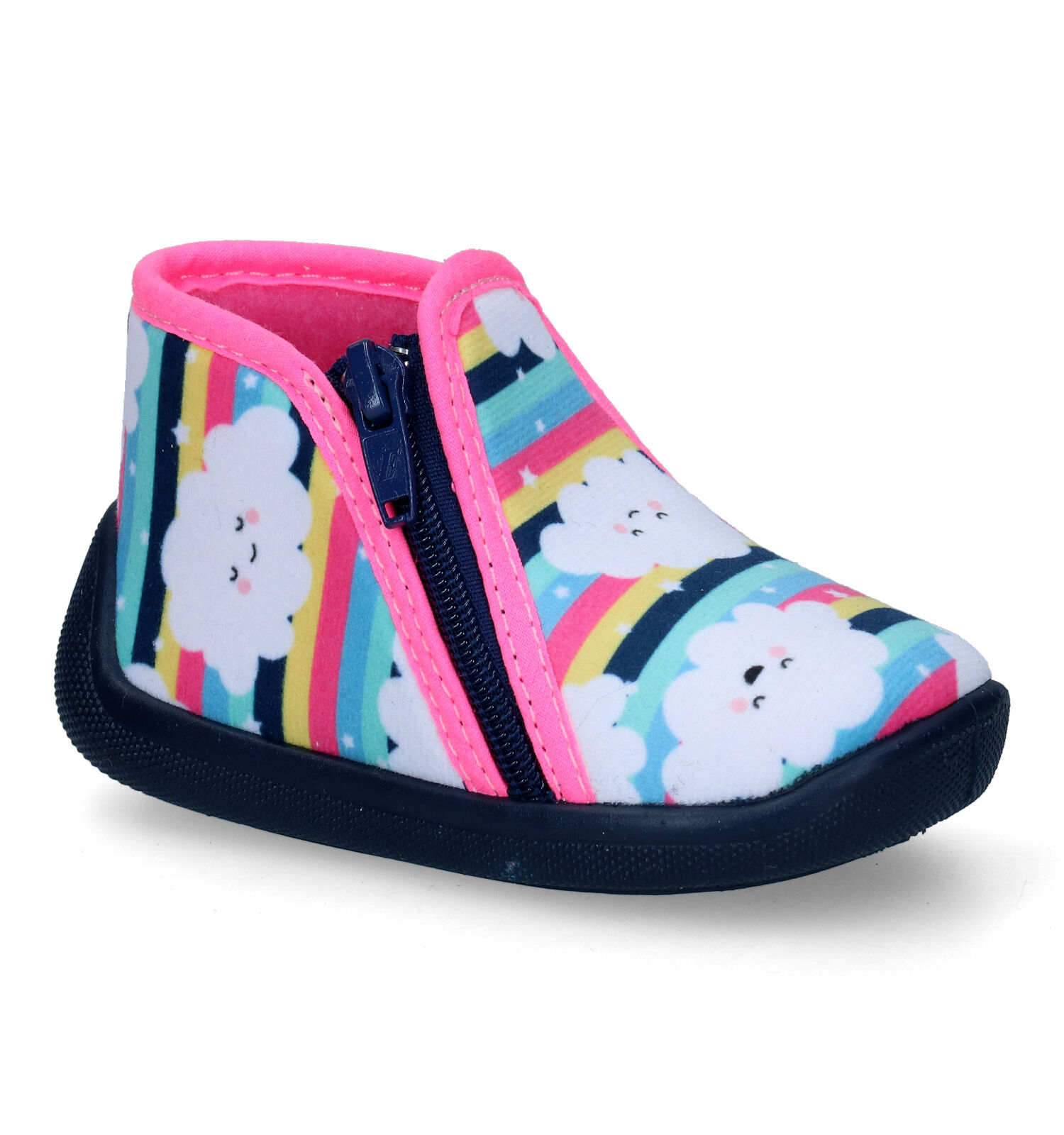 Slip schoenen Parel In beweging Milo & Mila Graff Multicolor Pantoffels | Meisjes Babyschoenen
