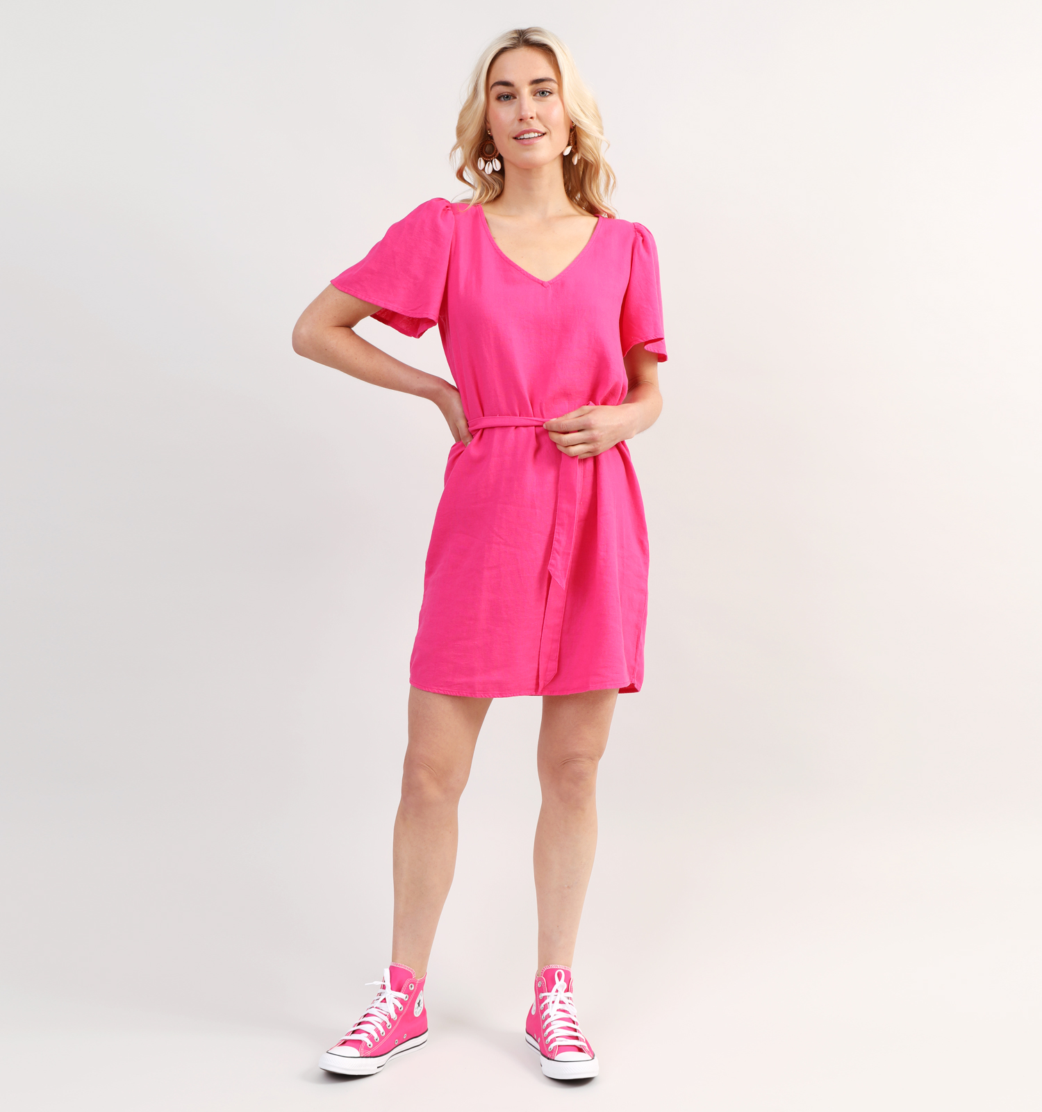 JDY Say Fuchsia Korte jurk Dames Kleedjes Online op TORFS.BE